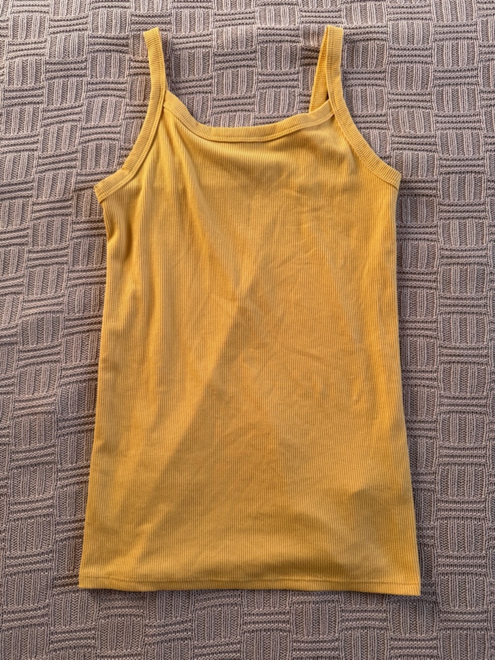 No Boundaries Mustard Yellow Ribbed Tank Top